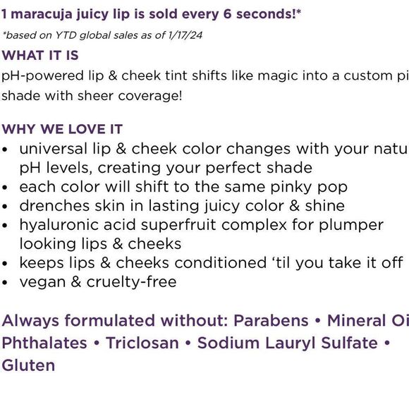 🌻 Tarte Sour Candy Lip & Cheek Shift New FullSz - Picture 5 of 10